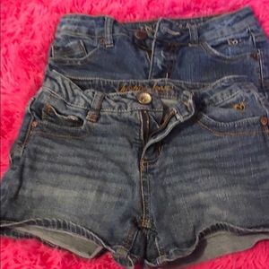 2 pairs of size 12 Justice jean shorts